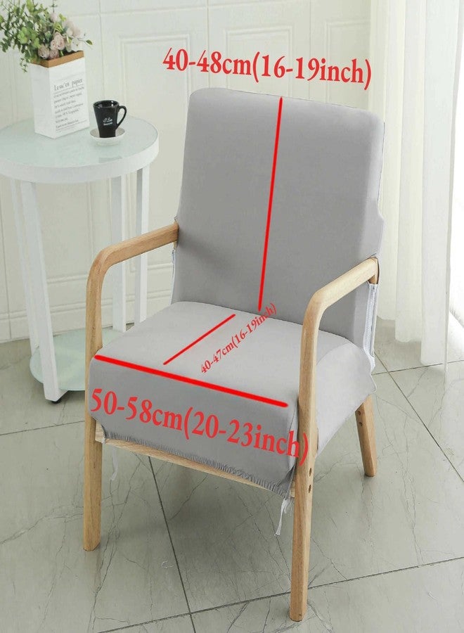 Aunite Stretch Mid Century Modern Chair Cover, Solid Accent Chair slipcover,Fabric Single Sofa Armchair for Living Room, Bedroom, Balcony (Beige,Single) - Image 2